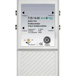 Axing Amplificateur Tv-Amplificateur répartiteur TVS 14 - 6 sorties, gain 4 x 10 dB, 47-862 MHz