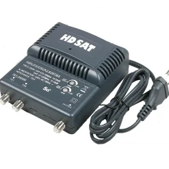 Hdsat amplificateur TNT 2 sorties Gain 25dB + 3 Fiches F