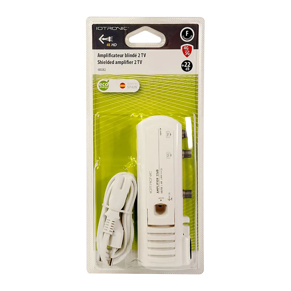Amplificateur TV 22dB 2 TV 4G/5G, connexion F
