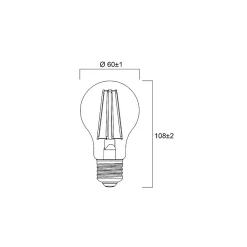 Sylvania Lampe Torche-Ampoule LED TOLEDO Retro satiné 2700K 827 A60 E27 4,5W - - 29335