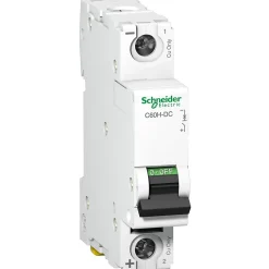 Schneider Electric A9n61519 Disjoncteur Courant Continu Dc - 1p - 63a - Courbe C - à Vis - Schneider C60h-dc