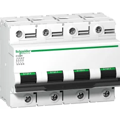 Schneider Electric A9n18480 Schneider C120h Disjoncteur Tétrapolaire Schneider 100 A - 4p - Courbe C - 15ka - à Vis