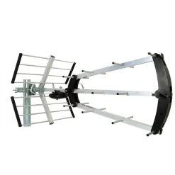 Metronic Antenne, Parabole Et Fixation-Antenne d'extérieur trinappe 20 dB à fiche F dépliable