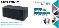 Metronic Antenne d'intérieur Captimax passive UHF - noire - 416961