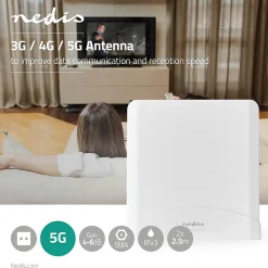 Nedis Antenne 5G 4G 3G Intérieur ou extérieur 698-5000 MHz Blanc