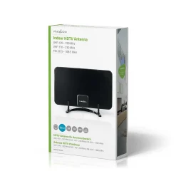Nedis Antenne HDTV d'Intérieur 0 - 25 km Gain de 26 dB FMVHFUHF Noire