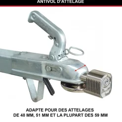 Master Lock Antivol attelage remorque universel 377EURDAT Masterlock