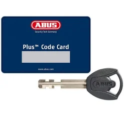 Abus Antivol de chaîne monobloc - - 1480/180 - Maillons 14 mm - Gainage tissu - Verrouillage direct - Cylindre Xplus - 2 clés