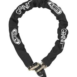 Abus Antivol de chaîne monobloc - - 1480/180 - Maillons 14 mm - Gainage tissu - Verrouillage direct - Cylindre Xplus - 2 clés