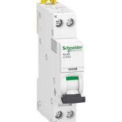 Schneider Electric Disjoncteur Et Coupe-Circuit-A9p64640 Disjoncteur Phase Neutre 40a Courbe D - 1p+n - 6/10ka Schneider Acti9 Ic40n