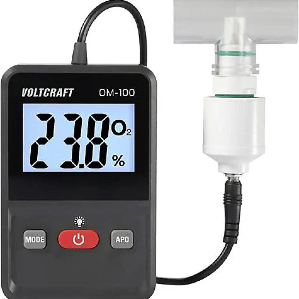 Voltcraft Détecteur De Monoxyde De Carbone Et Gaz-Appareil de mesure d'oxygène OM-100, oxymètre 0 - 100 % O2