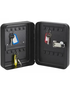 Thirard Coffre-Fort-Armoire à clés à combinaison, 3 chiffres, capacité 30 clés, 200x160x75mm, époxy noir -