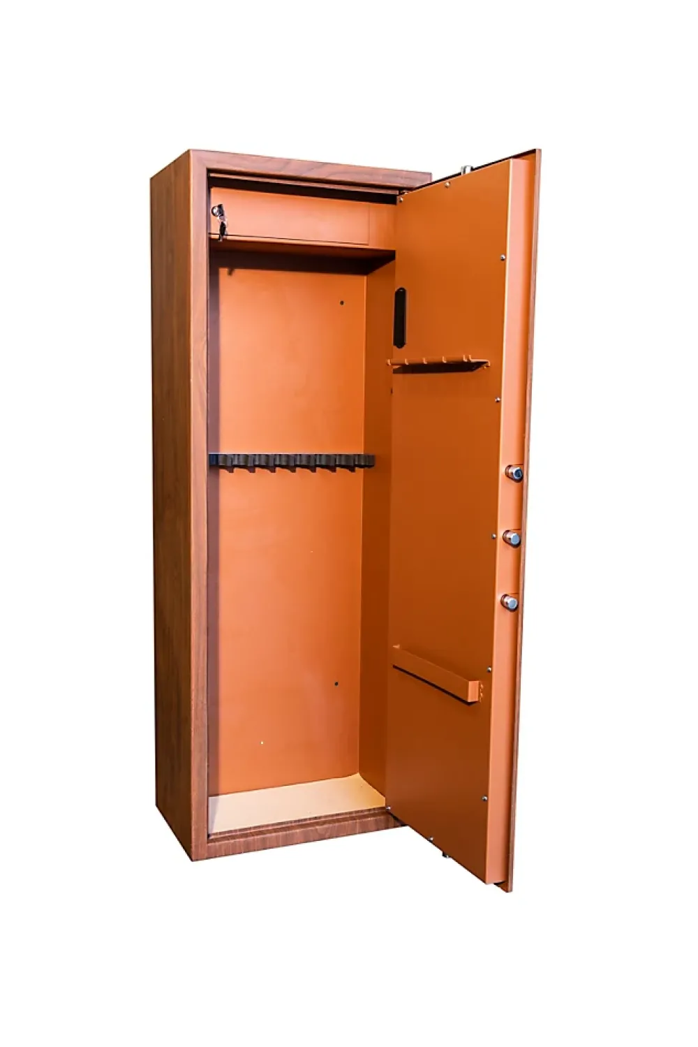 Technosafe Armoire à fusils à code aspect bois TLE/10, capacité 10 fusils -