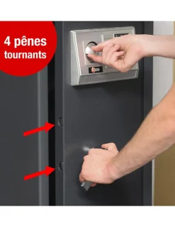 Thirard Armoire à fusils Monteria, fermeture électronique à code, 4 pênes, capacité de 10 fusils -
