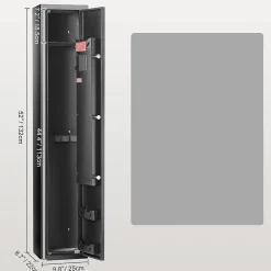 Nature Pro Armoire à 3 Fusils 4 Pistolets en Acier Coffre-Fort pour Armes à Feu 2 Façons de Verrouillage Mot de Passe et 2 Clés