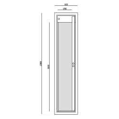 Technomax Armoire à fusils serrure double panneton BCK/5 – 5 armes avec coffre munitions – l.22 x H.138 x P.31,5 cm