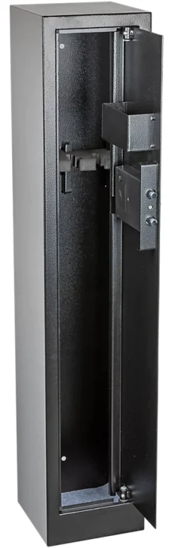 Smith & Locke Armoire à fusils serrure électronique – 3 armes, acier noir – 60 L – l.25 x H.125 x P.25 cm