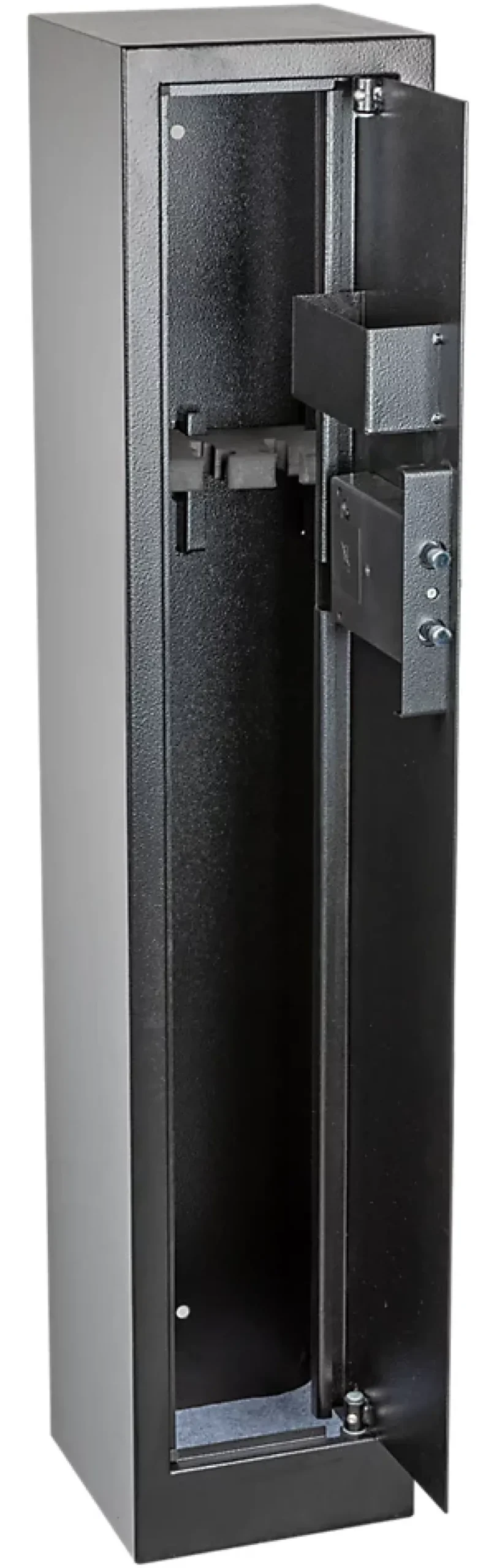 Smith & Locke Armoire à fusils serrure électronique – 3 armes, acier noir – 60 L – l.25 x H.125 x P.25 cm