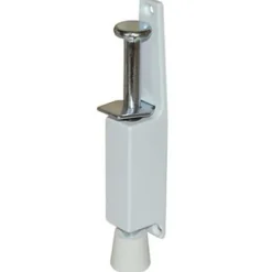Diall Arrêt de porte en acier et plastique à visser coloris blanc l.25 x H.130 mm