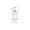 Thirard Arrêt de porte, 150mm, inox -