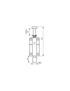 Thirard Arrêt de porte, 150mm, inox -