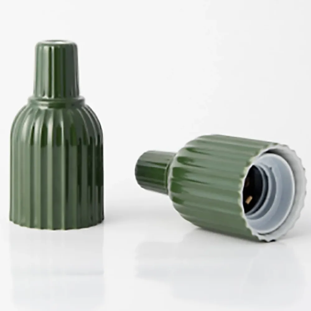Lnd Douille Électrique-ARTY - Douille E27 Porcelaine Verte