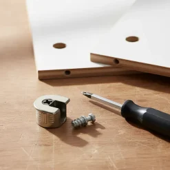Diall 2 assembleurs Zamak nickelé ø20 x H. 12,5 mm