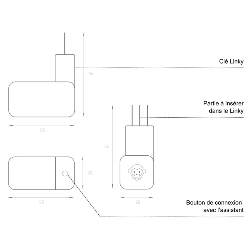 Prise Programmable-Assistant économie d'énergie Ecojoko avec capteur