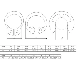 Diall Assortiment de 1000 Circlips en acier carbone noir