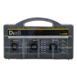 Diall Assortiment de 1000 Circlips en acier carbone noir