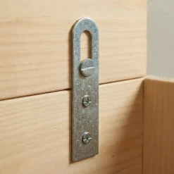 Diall Ferrure-4 attaches-éléments Acier zingué l. 20 x H. 90 mm
