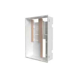 Atole Bac d'encastrement pour GTL en acier blanc - 2 Travées 13 modules - H. 779 mm