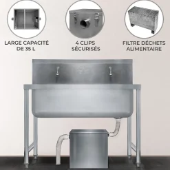 MonsterShop Bac à Graisse Commercial KuKoo - 35L