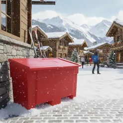 Plast'Up Rotomoulage Extincteur Et Couverture Anti-Feu|Détecteur De Fumée, Gaz Et Protection Incendie-Bac à sable incendie/ à sel de déneigement 300l- lot de 6