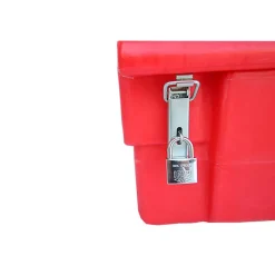Plast'Up Rotomoulage Bac à sable incendie/ à sel de déneigement 100l + grenouillères + cadenas + pelle