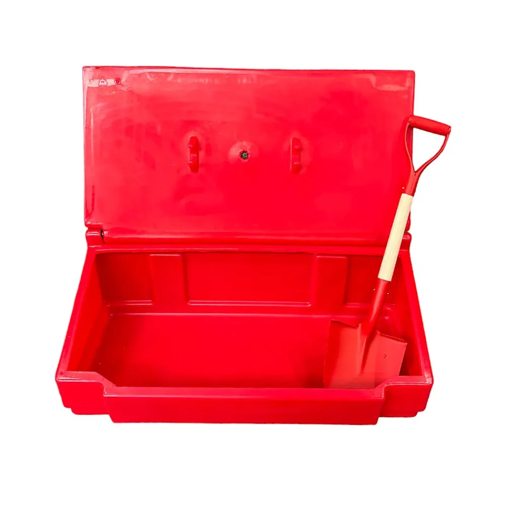 Plast'Up Rotomoulage Bac à sable incendie/ à sel de déneigement 50l + pelle- lot de 10