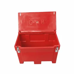 Plast'Up Rotomoulage Bac à sable incendie/ à sel de déneigement 200l + grenouillères + cadenas