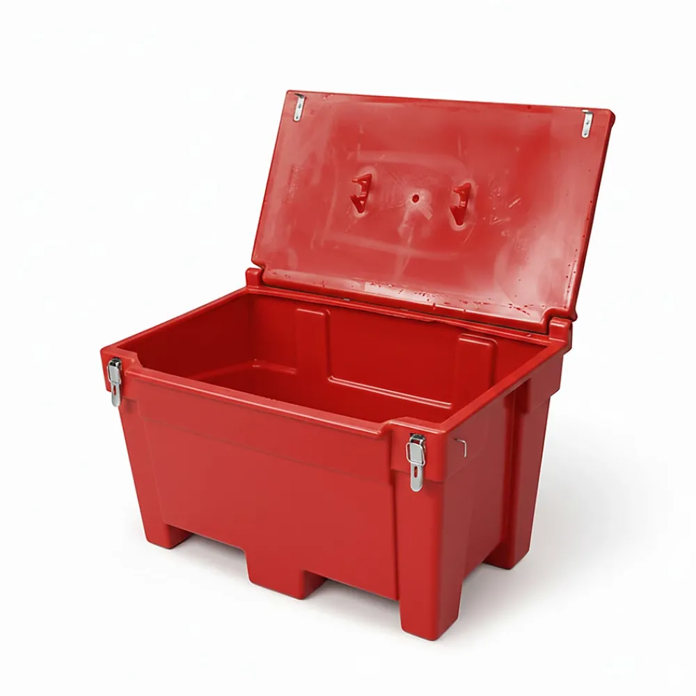 Plast'Up Rotomoulage Bac à sable incendie/ à sel de déneigement 200l + grenouillères