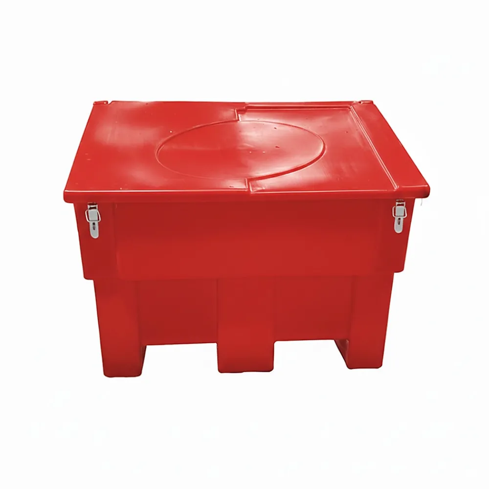 Plast'Up Rotomoulage Bac à sable incendie/ à sel de déneigement 200l + grenouillères
