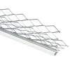 Profilé-Baguette d’angle extérieur en acier galvanisé avec cordon PVC blanc 3 000 x 35 x 35 mm