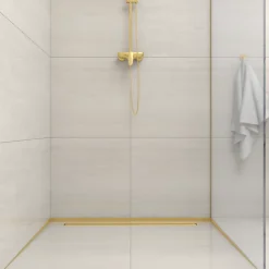 Balneo Barre de pente de sol droite pour receveur 170 cm doré INOX Acier inoxydable