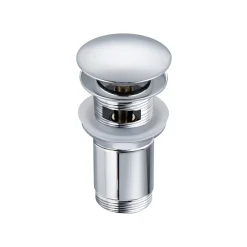 Balneo Bonde clic-clac avec trop-plein, pour lavabo, finition chrome, laiton