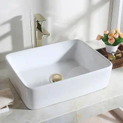 Balneo Bonde de lavabo en laiton Click-Clack modèle E sans trop-plein doré