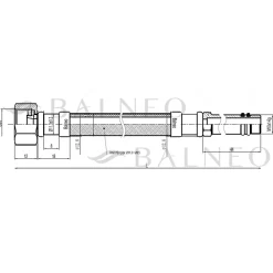 Balneo Flexible Robinetterie-Flexible de raccordement pour robinet 3/8 x M10 40 cm tuyau PEX gris durable