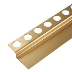 Balneo Profilé-Profilé de douche frontale, au sol 130 cm, acier inoxydable, finition gold, Pente de 1,5%