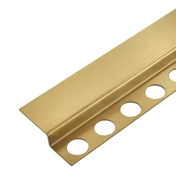 Balneo Profilé-Profilé de douche frontale, au sol 130 cm, acier inoxydable, finition gold, Pente de 1,5%