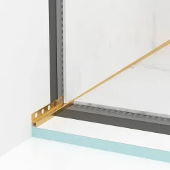 Balneo Profilé murale inclinée à gauche pour douche 170cm, acier inoxydable, finition gold, Pente de 1,5%