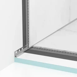 Balneo Profilé-Profilé murale inclinée à gauche pour douche 120cm, acier inoxydable, finition inox, Pente de 1,5%