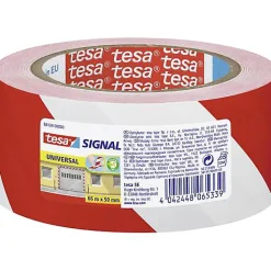 Tesa Bande adhésive de marquage Signal Premium 58134-00000-00 rouge et blanc 50 mm x 66 m