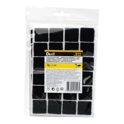 Diall Bande adhésive format carré noir 25 mm - 24 pièces